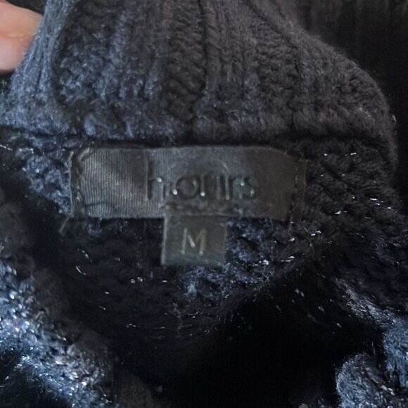 Revolve h:ours Cropped Sparkly Sweater Med Super Fun Warm Office - Picture 6 of 12
